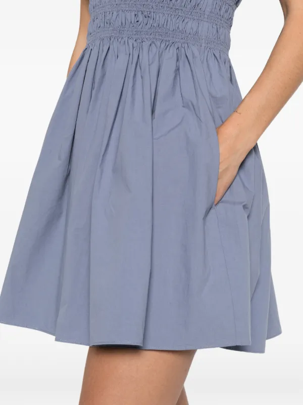 Matteau Shirred Waist Mini Dress | Purple | FARFETCH AU