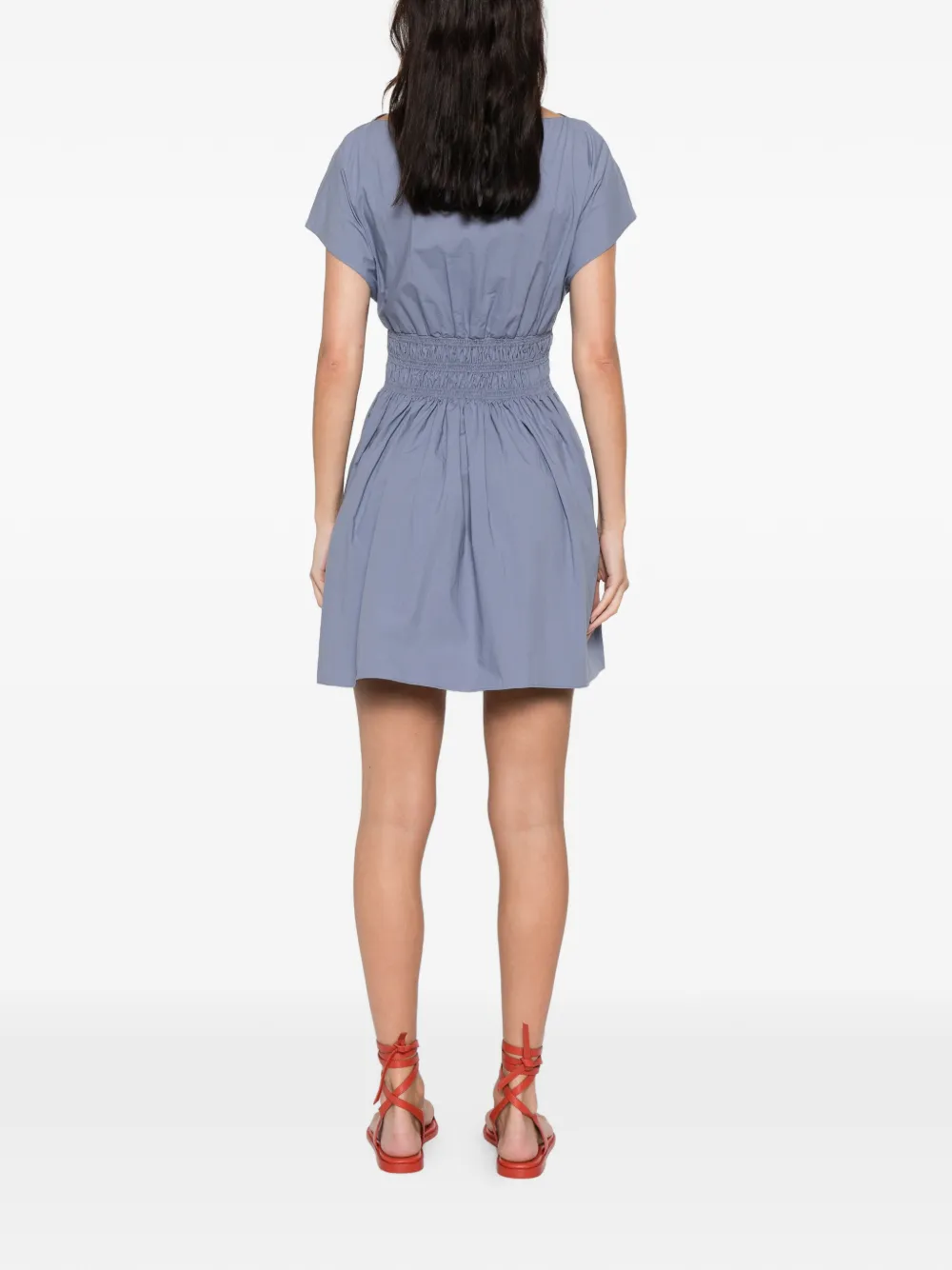 Matteau Shirred Waist Mini Dress In Multi