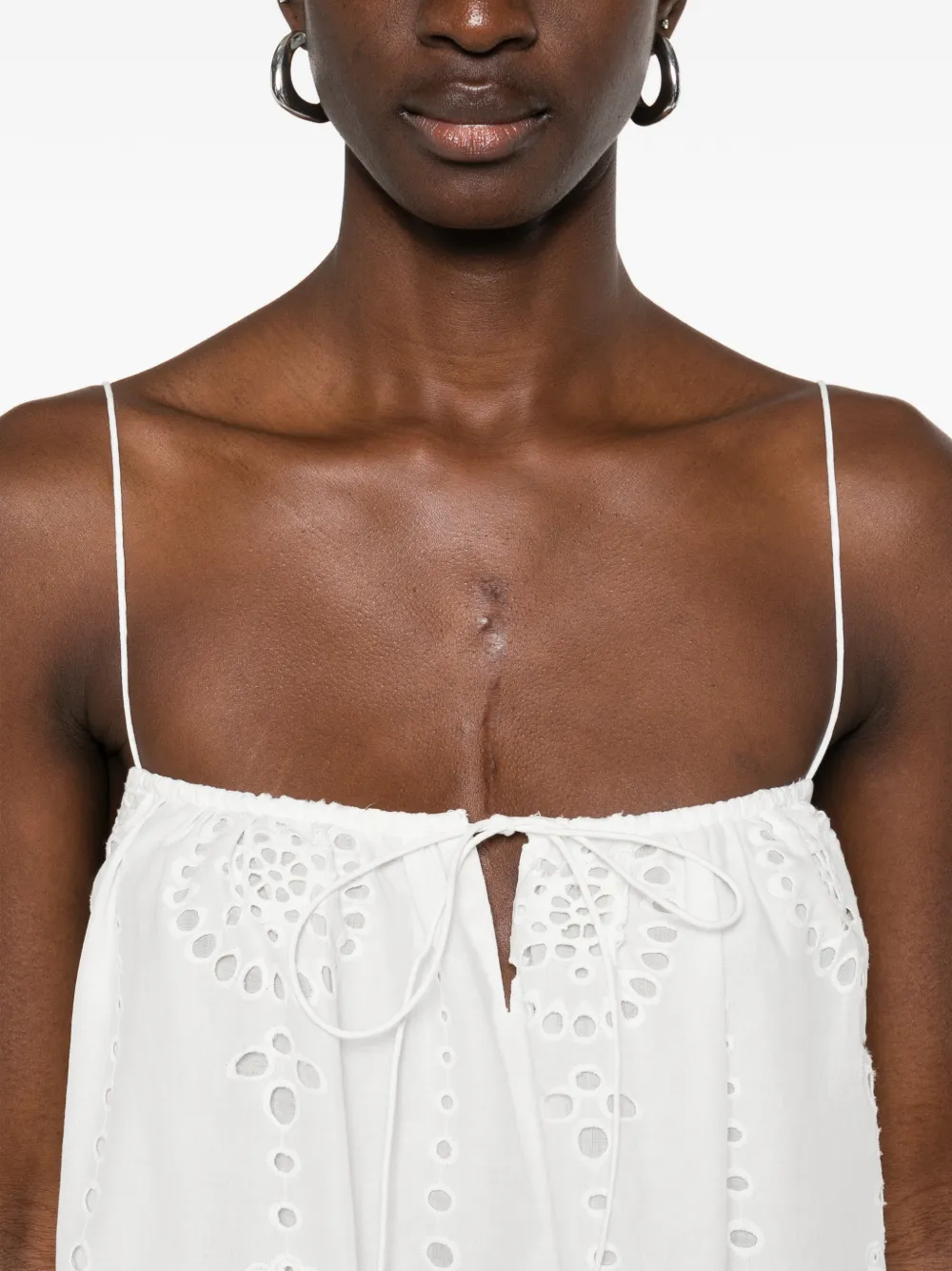 Matteau Broderie midi-jurk Wit