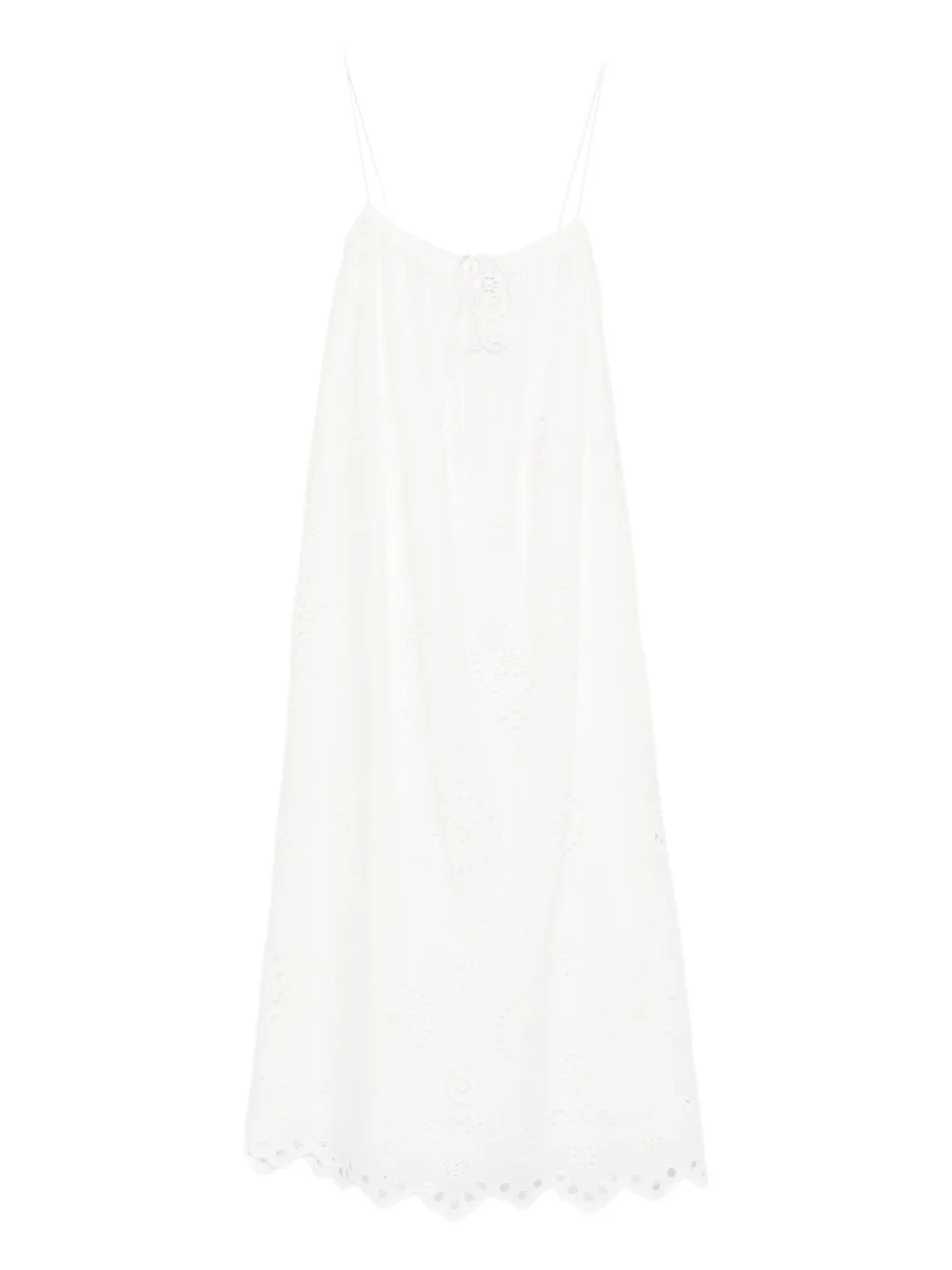 Matteau Broderie-anglaise Midi Dress In White