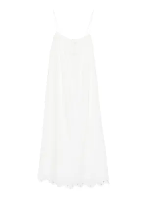 sachin and babi light blue dress MATTEAU Shirred cotton mini dress