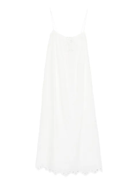 Matteau vestido midi con bordado inglés