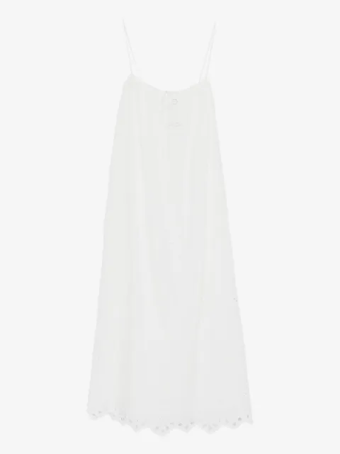 Matteau vestido midi con bordado inglés