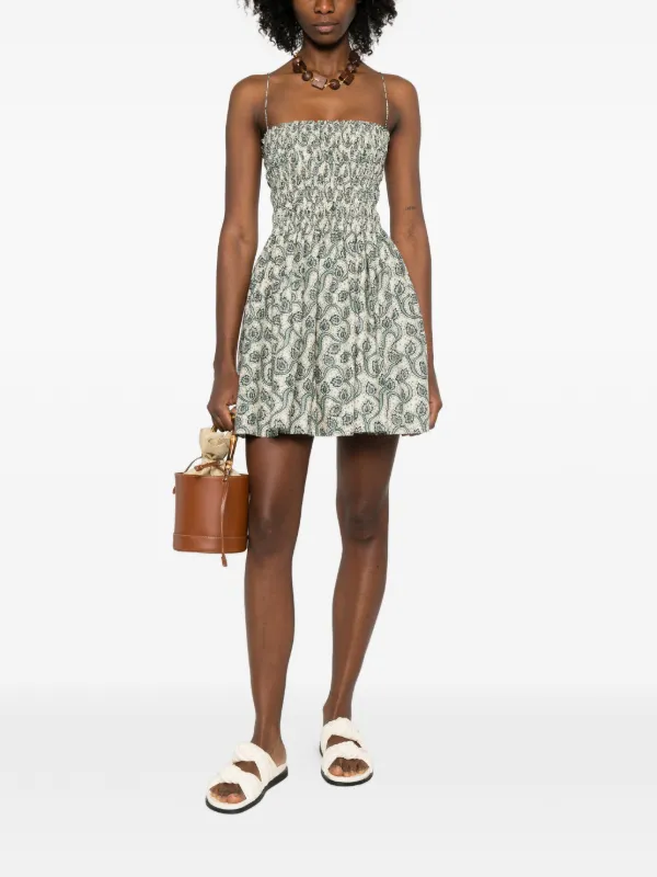 matteau dress Matteau Shirred Plunge Button Dress - Black