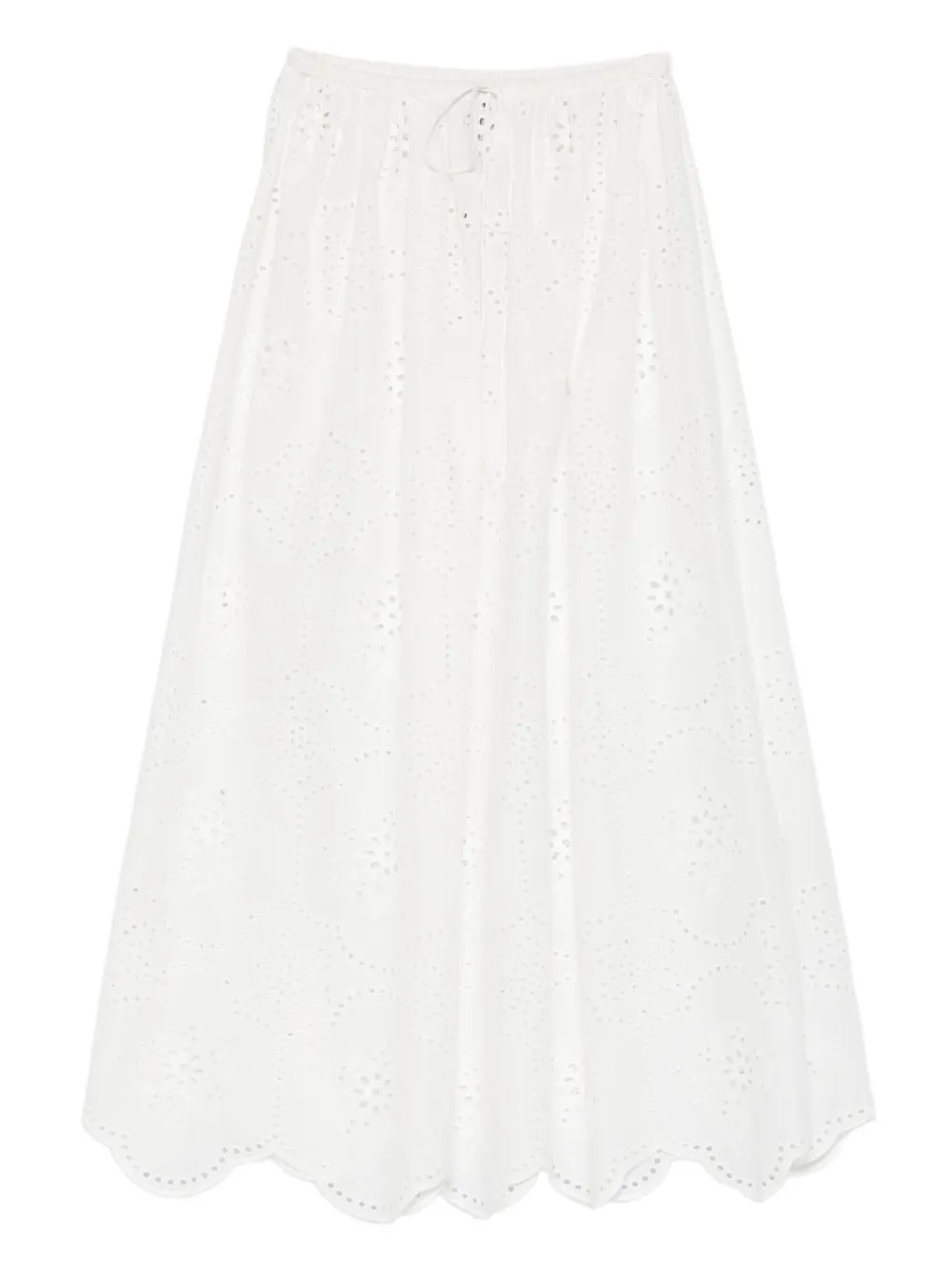 Matteau broderie-detail midi skirt | White | Image 1