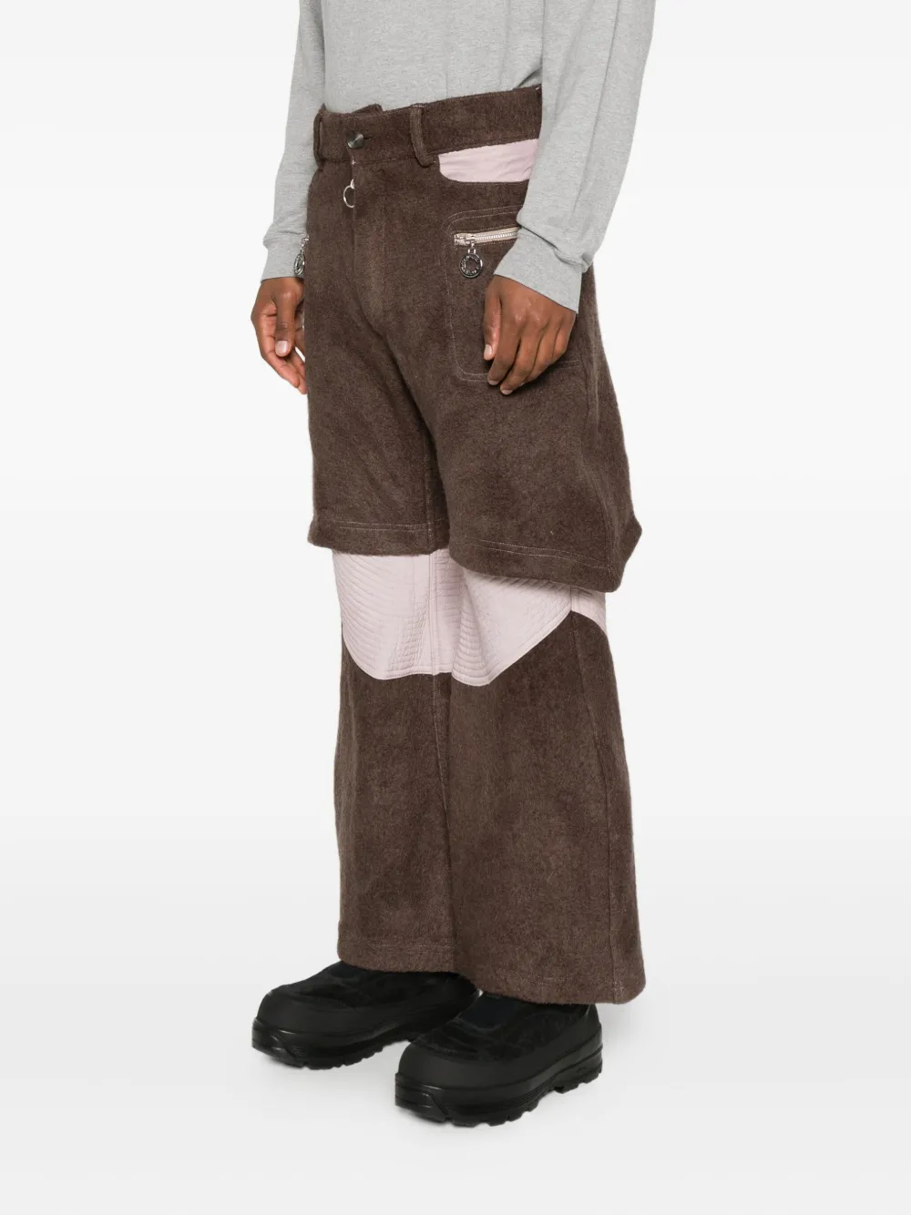  Charlie Constantinou Layered Trousers - Brown 