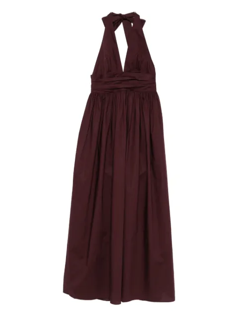 Matteau halter plunge midi dress