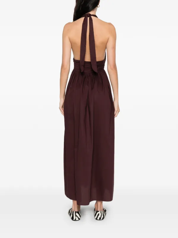 slim fit dress slacks Plunge Halter Dress | MATTEAU main image 0