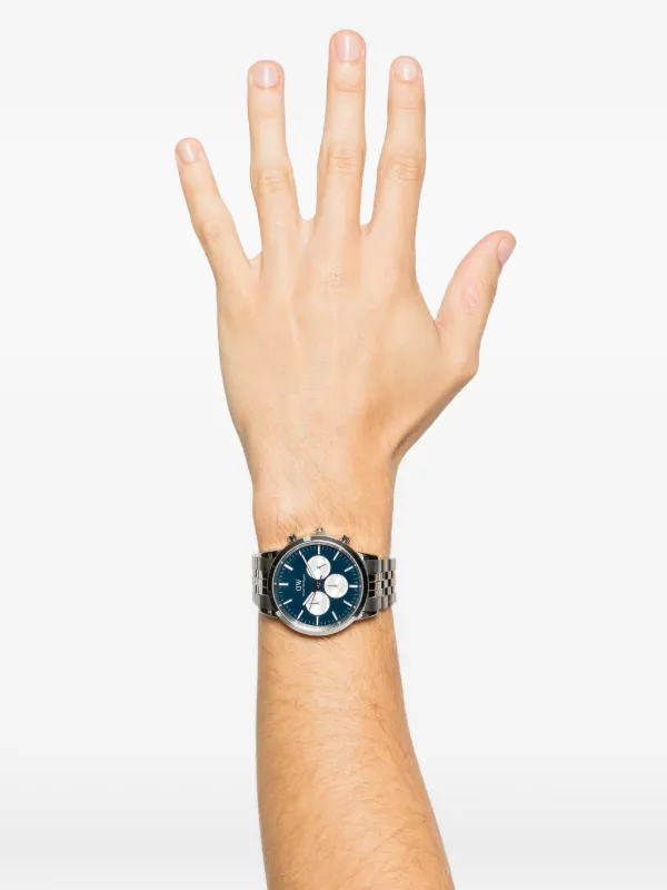 Daniel Wellington Iconic Chronograph Arch 5-Link 42mm | Blue