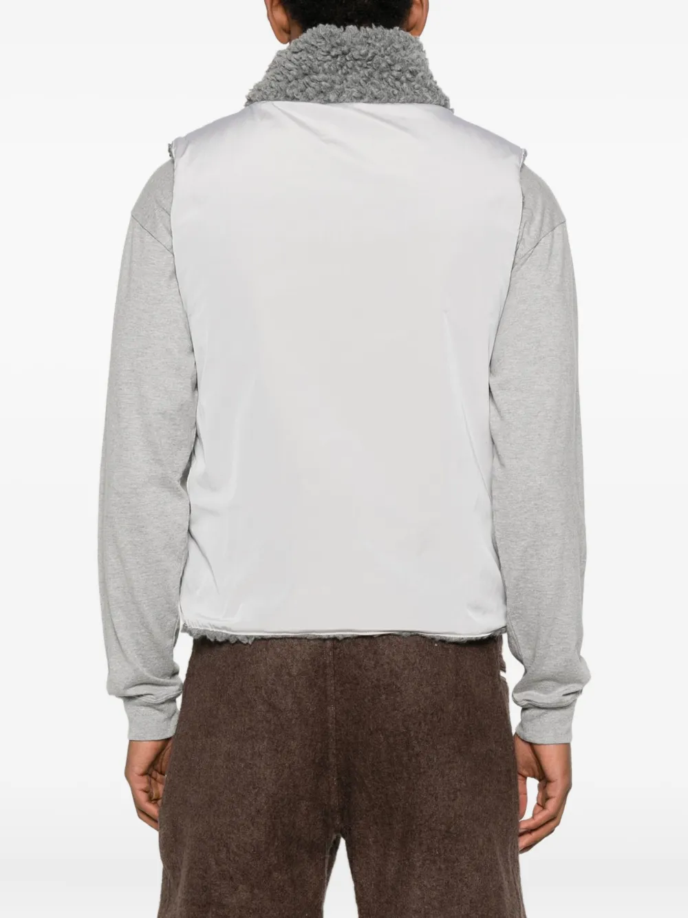 Charlie Constantinou Gilet met fleece afwerking Grijs