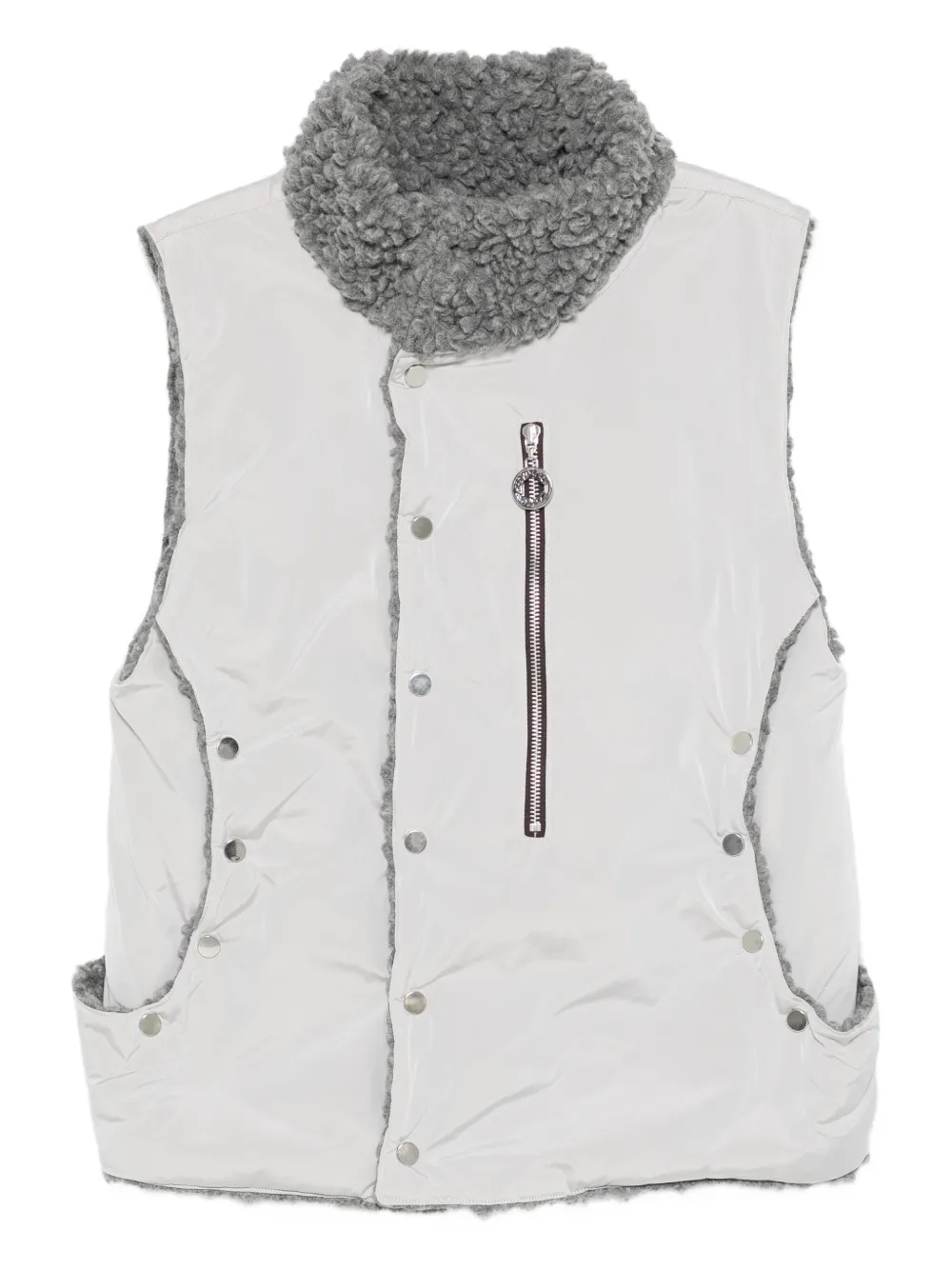 Charlie Constantinou Fleece-trims Gilet In White