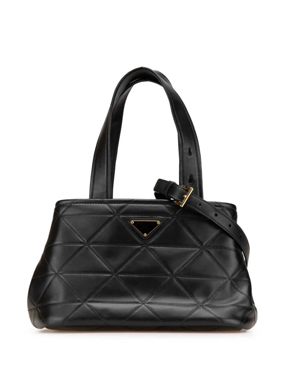 Prada Pre-Owned 2000-2024 Small Quilted Lambskin satchel | Black | Image 1