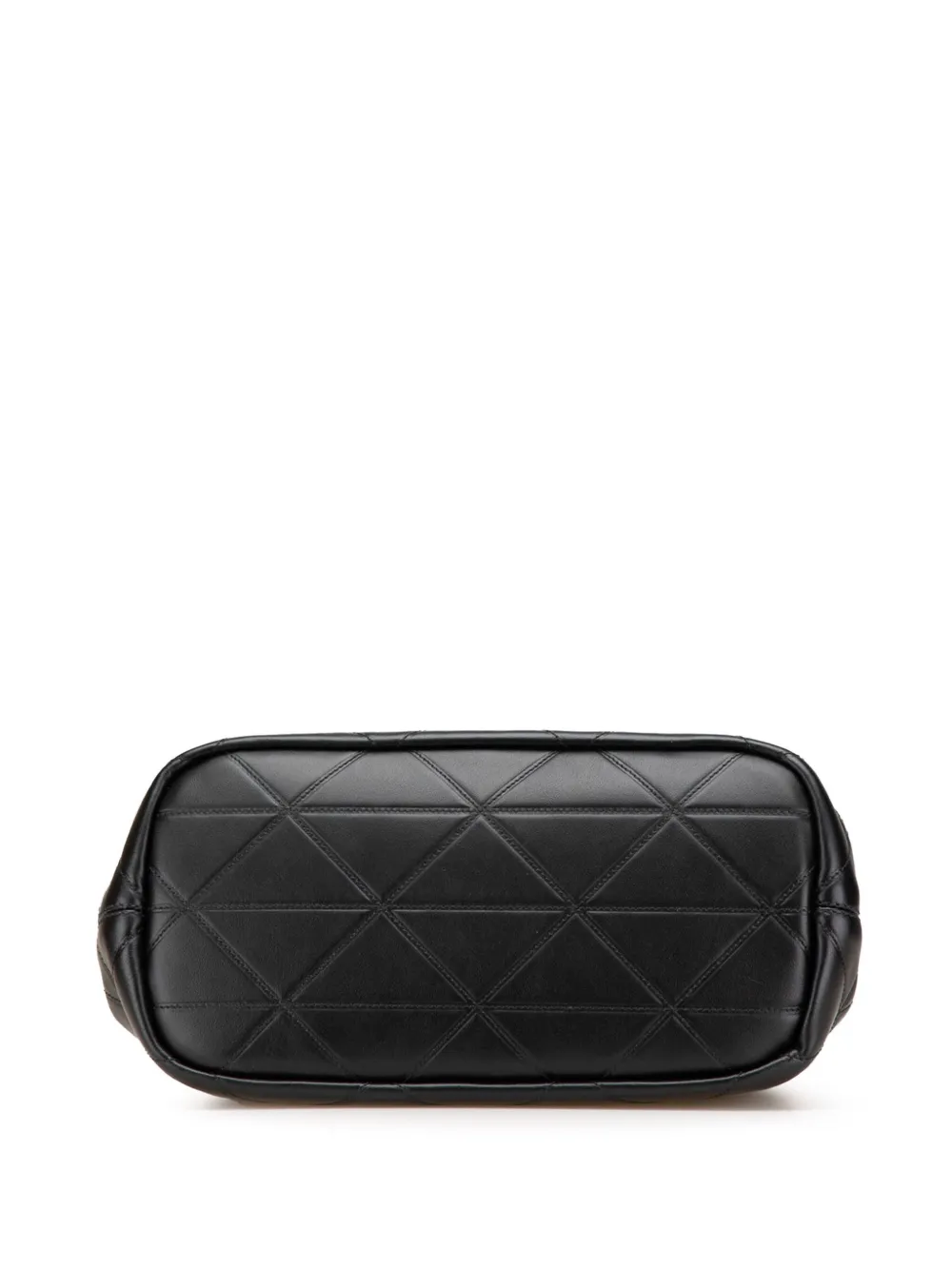 Pre-owned Prada 2000-2024 Small Quilted Lambskin Satchel In Black