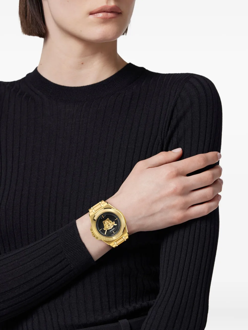 Versace Medusa roestvrij staal 37mm horloge - Zwart