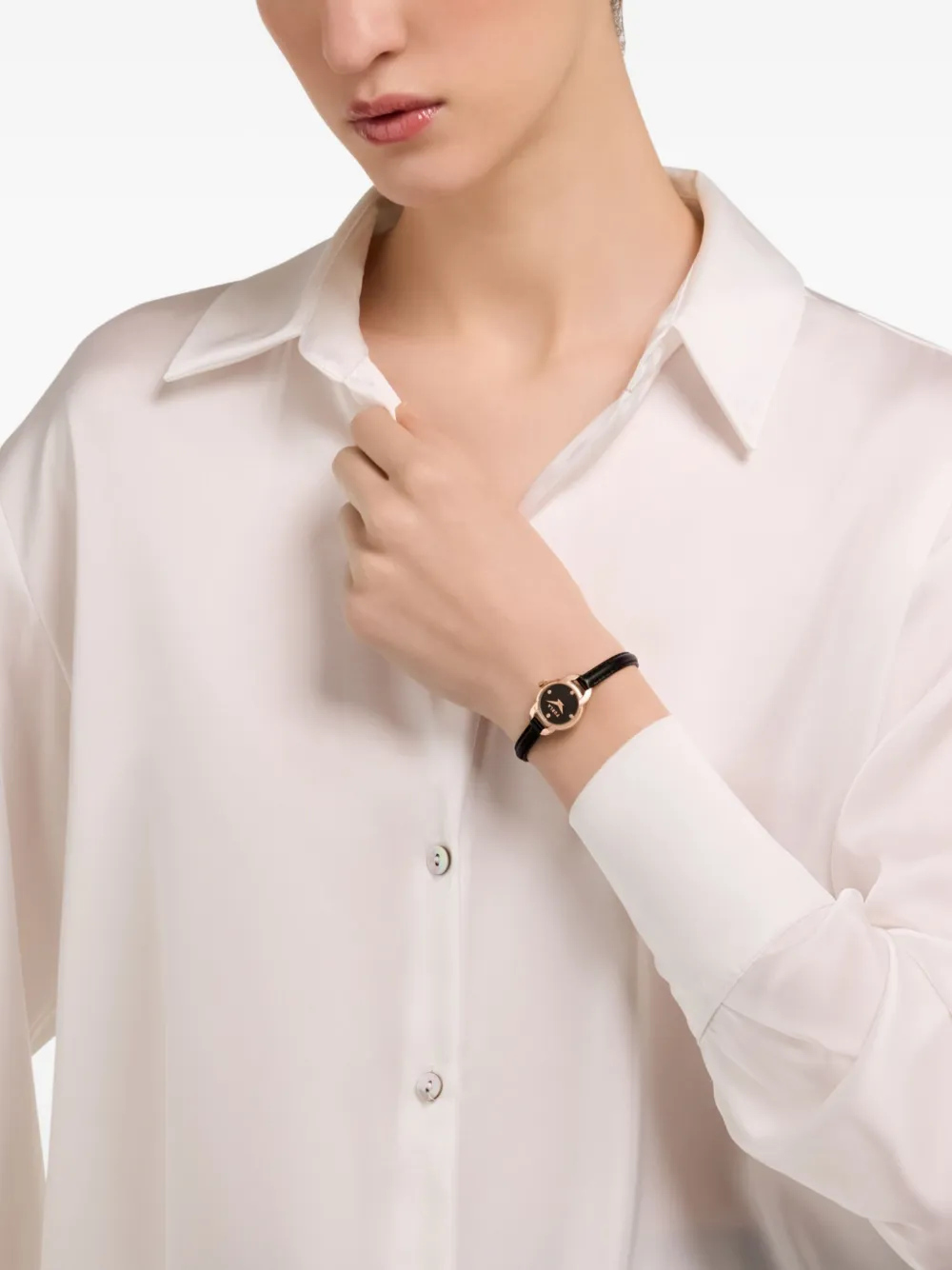 Furla Leren bandje 28 mm - Zwart