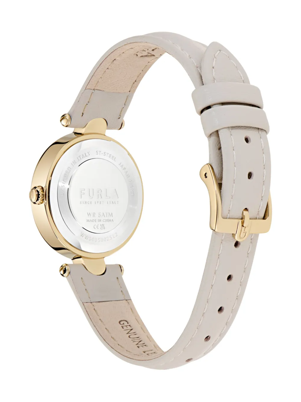 Furla Leather Strap 32mm In Gray