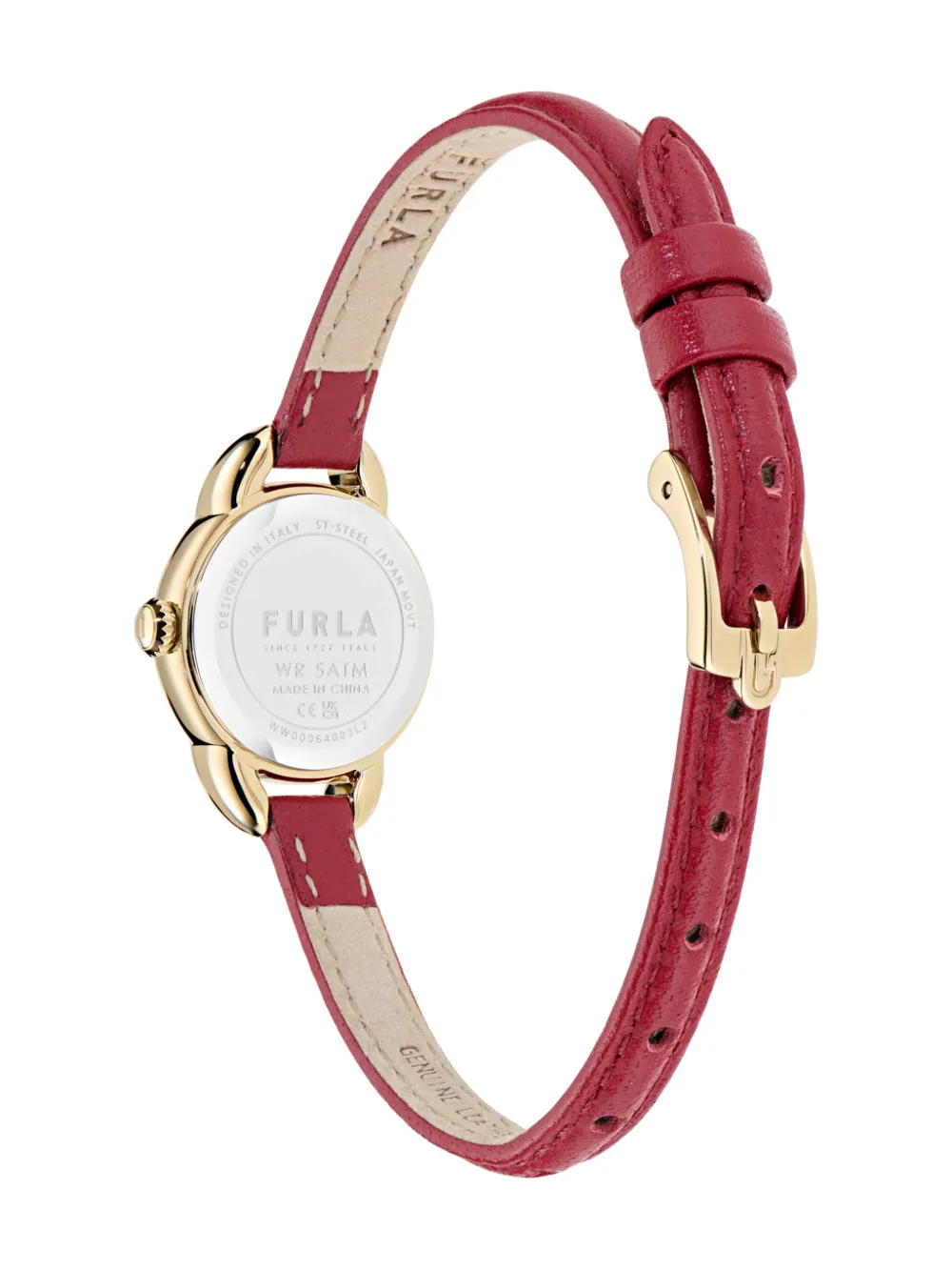 Furla Leather Strap 28mm In Red