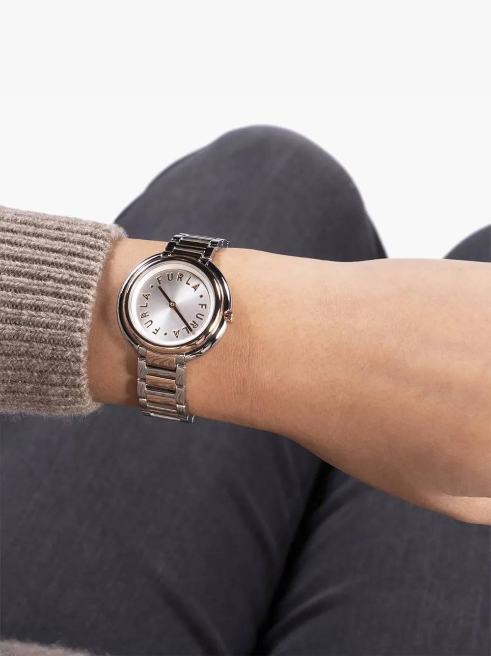 Furla Icon Two Tone 34mm In Gray