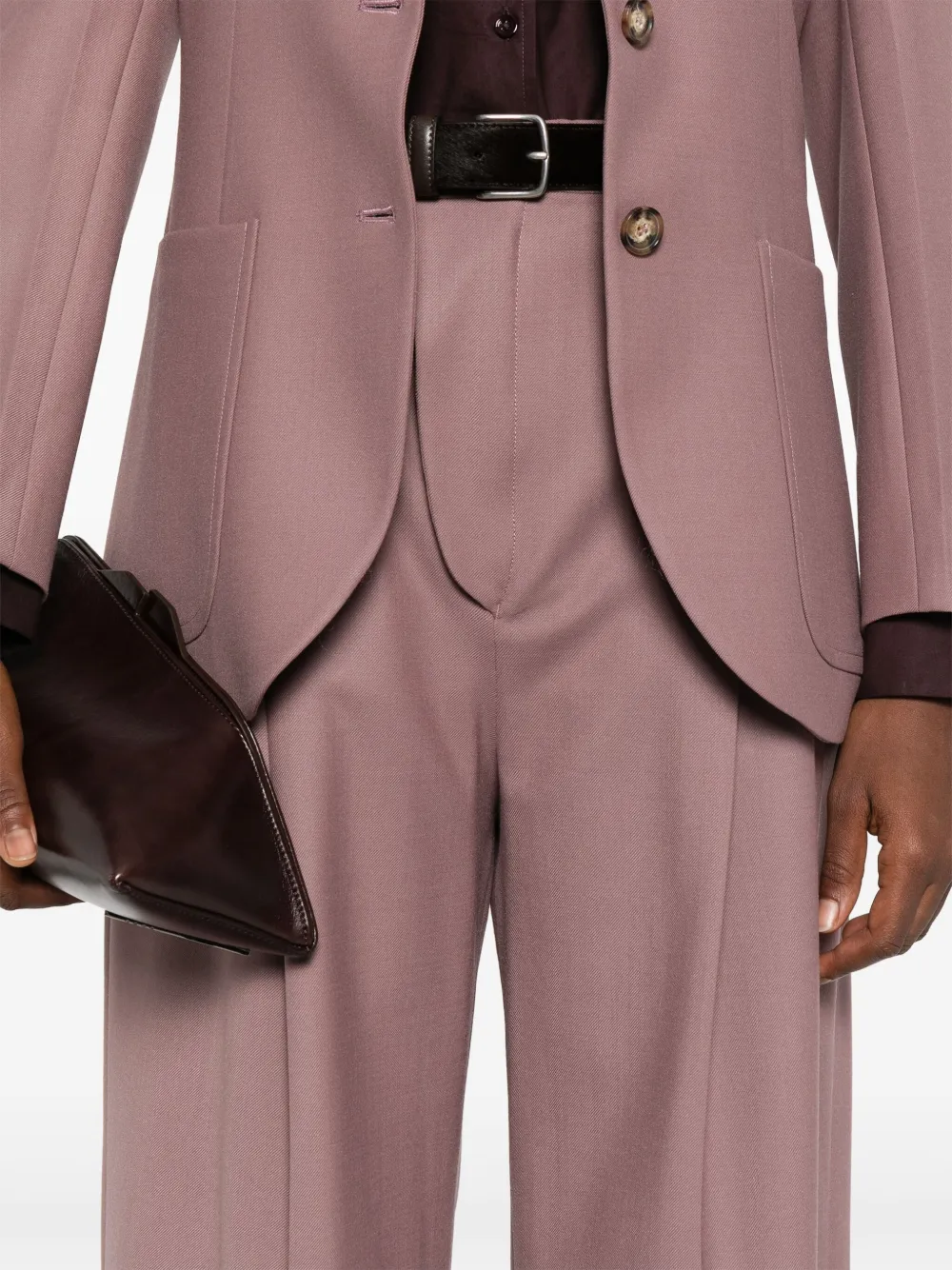 Victoria Beckham Geplooide pantalon Roze