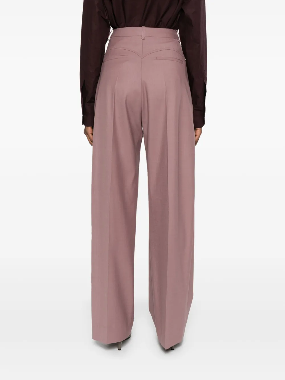 Victoria Beckham Geplooide pantalon Roze