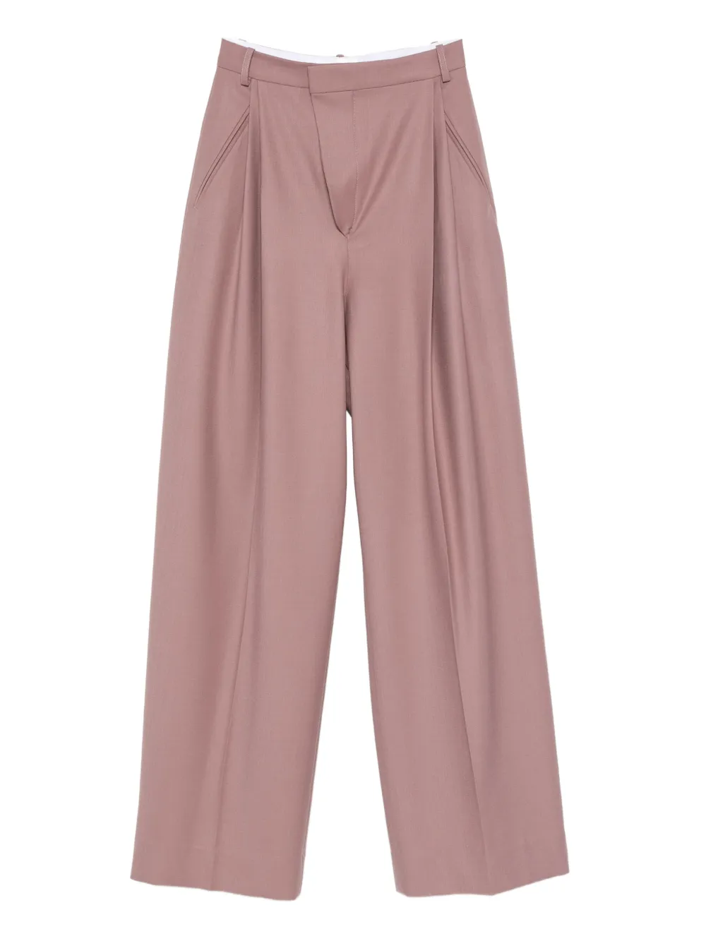 Victoria Beckham Geplooide pantalon Roze
