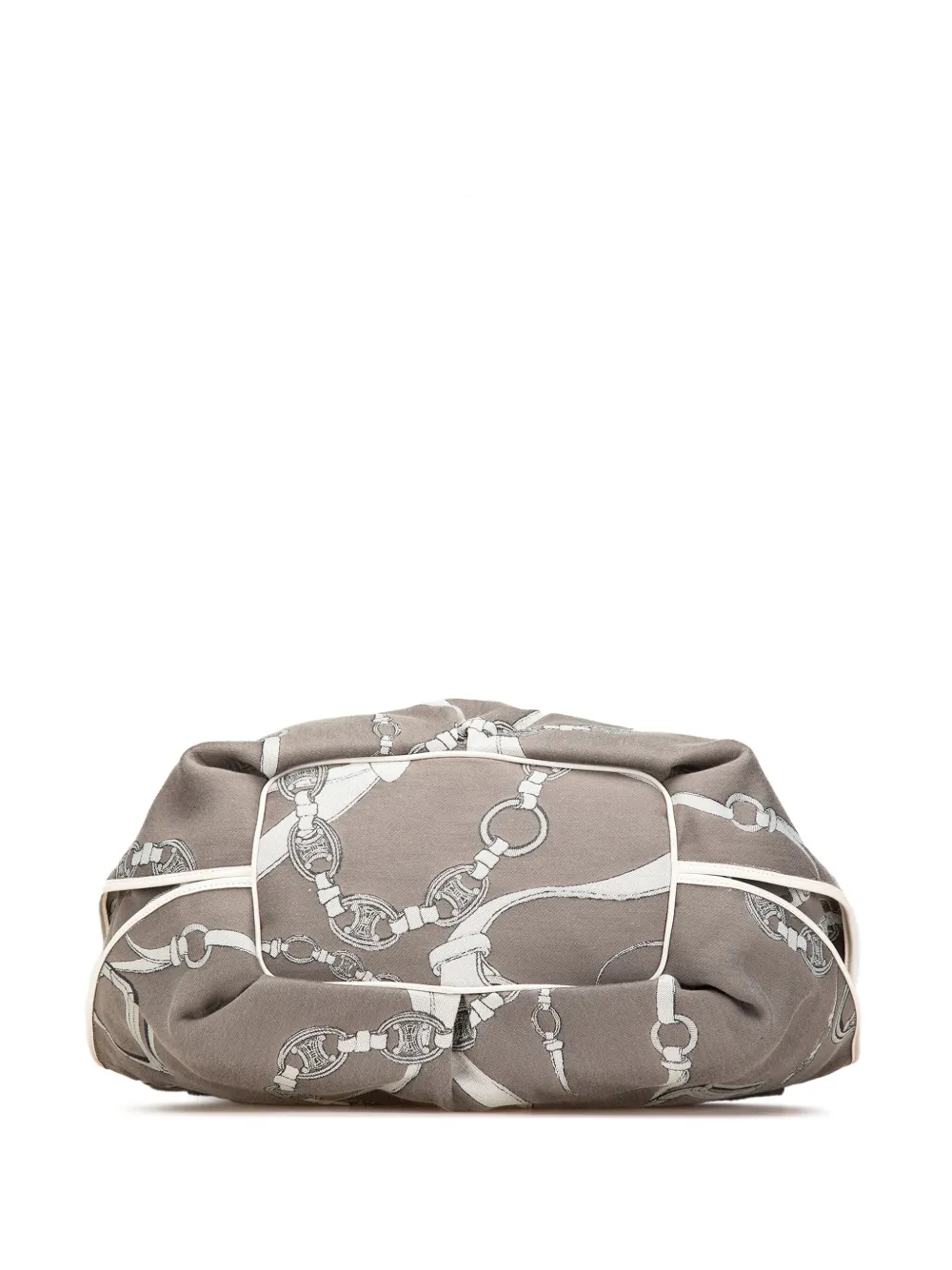 Pre-owned Celine 2007 Macadam Canvas Bittersweet Hobo Bag In Gray