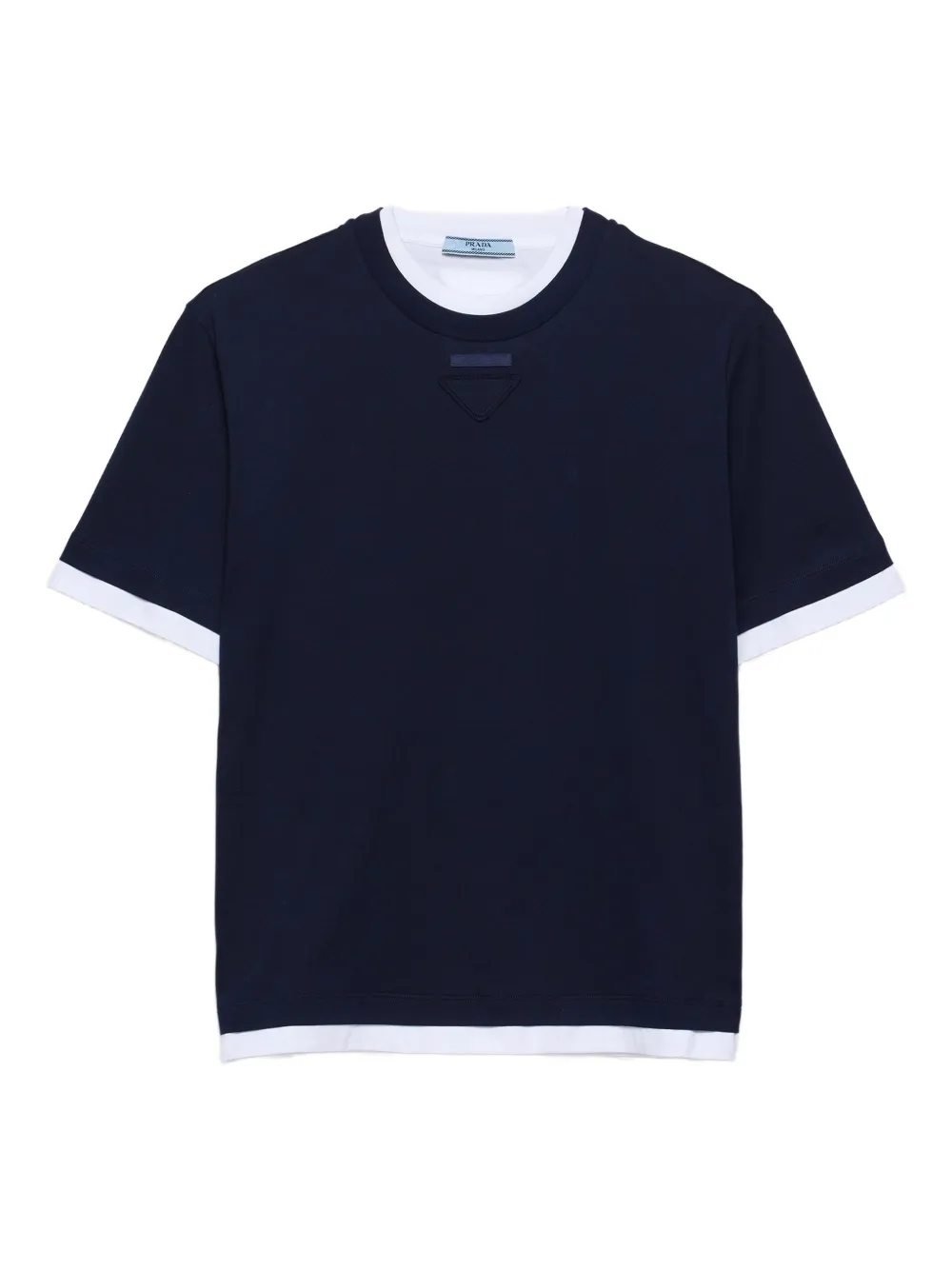 Prada T-shirt met logo Blauw