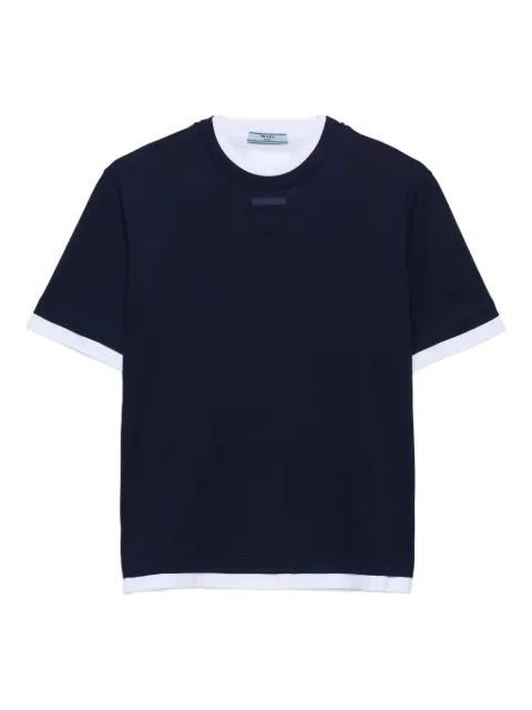 Prada logo-triangle T-shirt