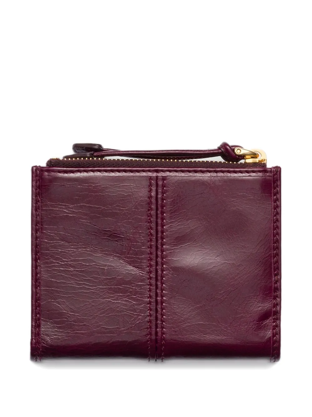 Prada Leren pasjeshouder met rits - Rood