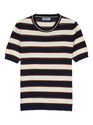 Prada ストライプ Tシャツ | ニュートラル | FARFETCH JP