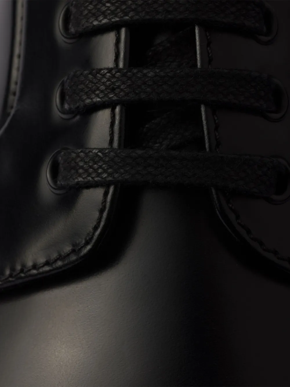 Prada Leren derby schoenen Zwart
