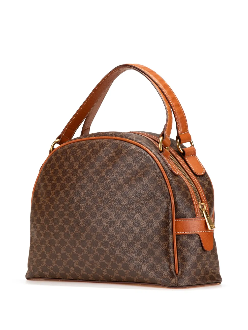 Pre-owned Celine 1996 Macadam Coated Canvas Handbag In Brown
