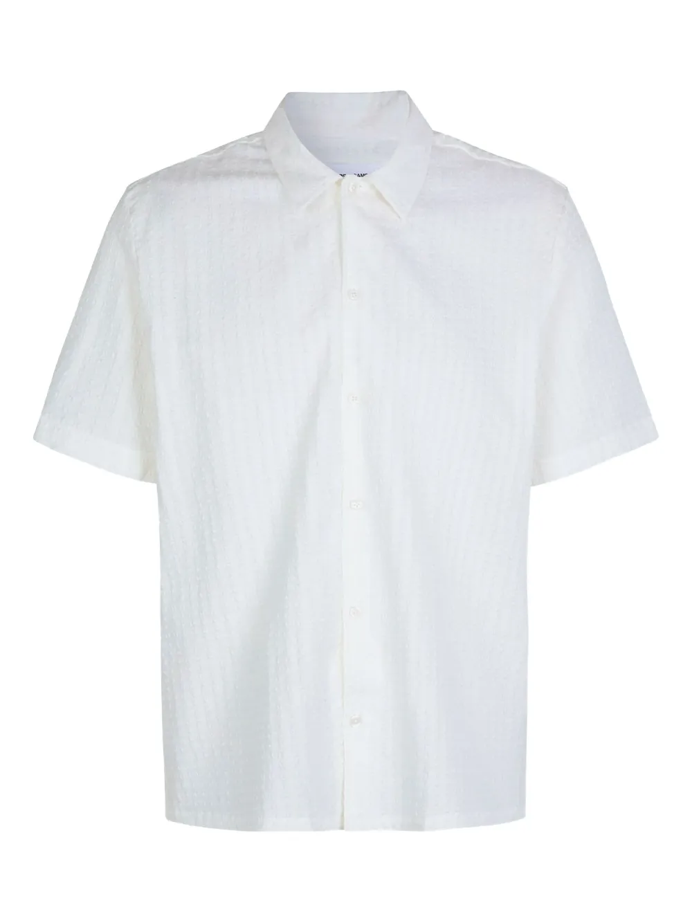 SAMSOE Avan JX textured cotton shirt Wit
