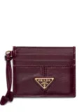 Prada logo-plaque card holder - Red