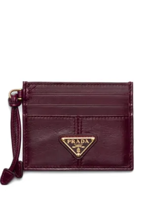 Prada サフィアーノレザーカードケース | レッド | FARFETCH JP