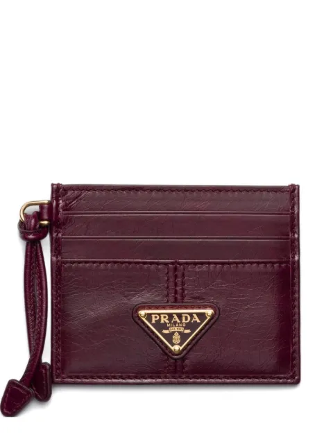 Prada korthållare med logotypplakett