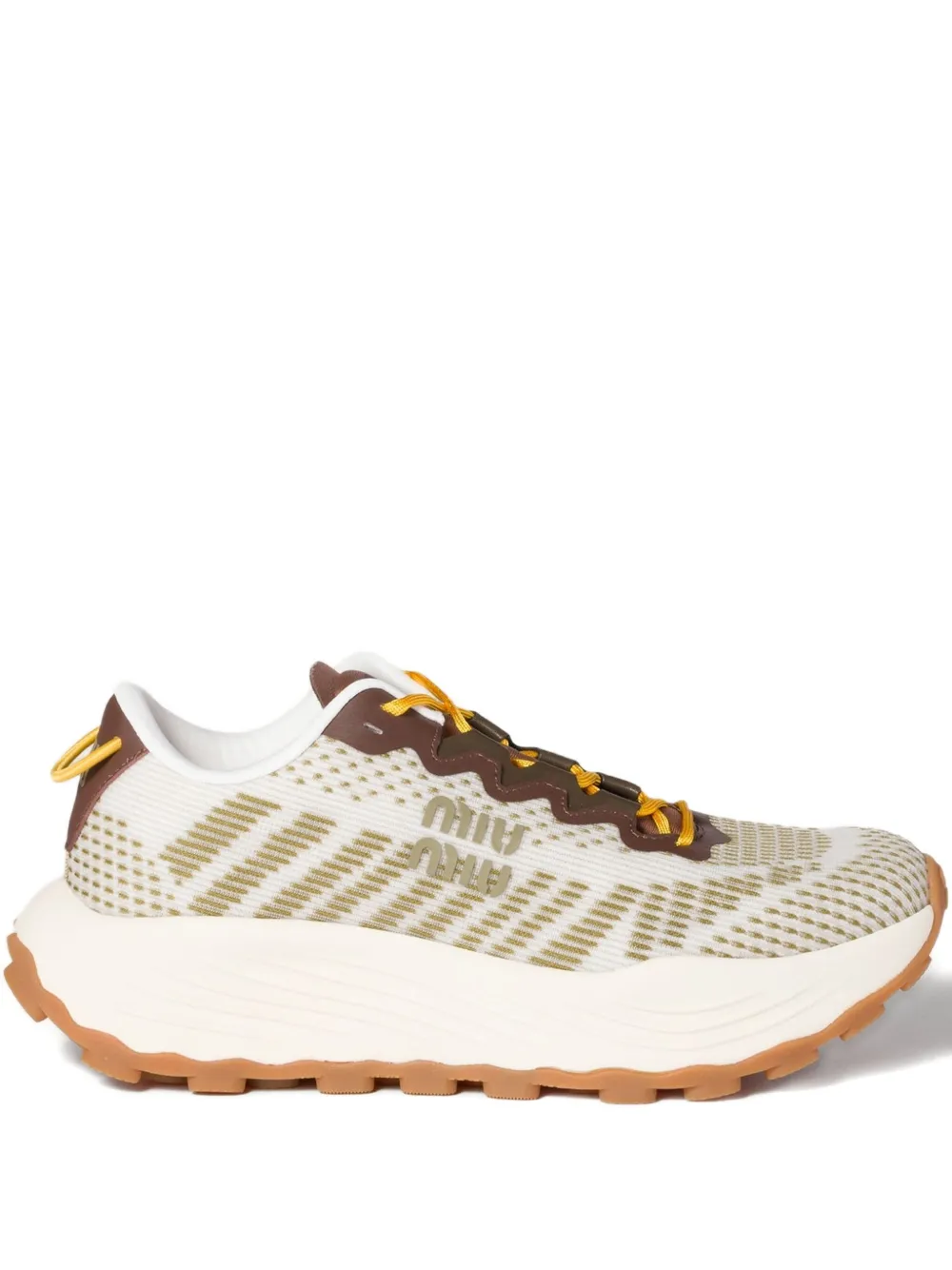 Miu mesh-panelled sneakers Brown