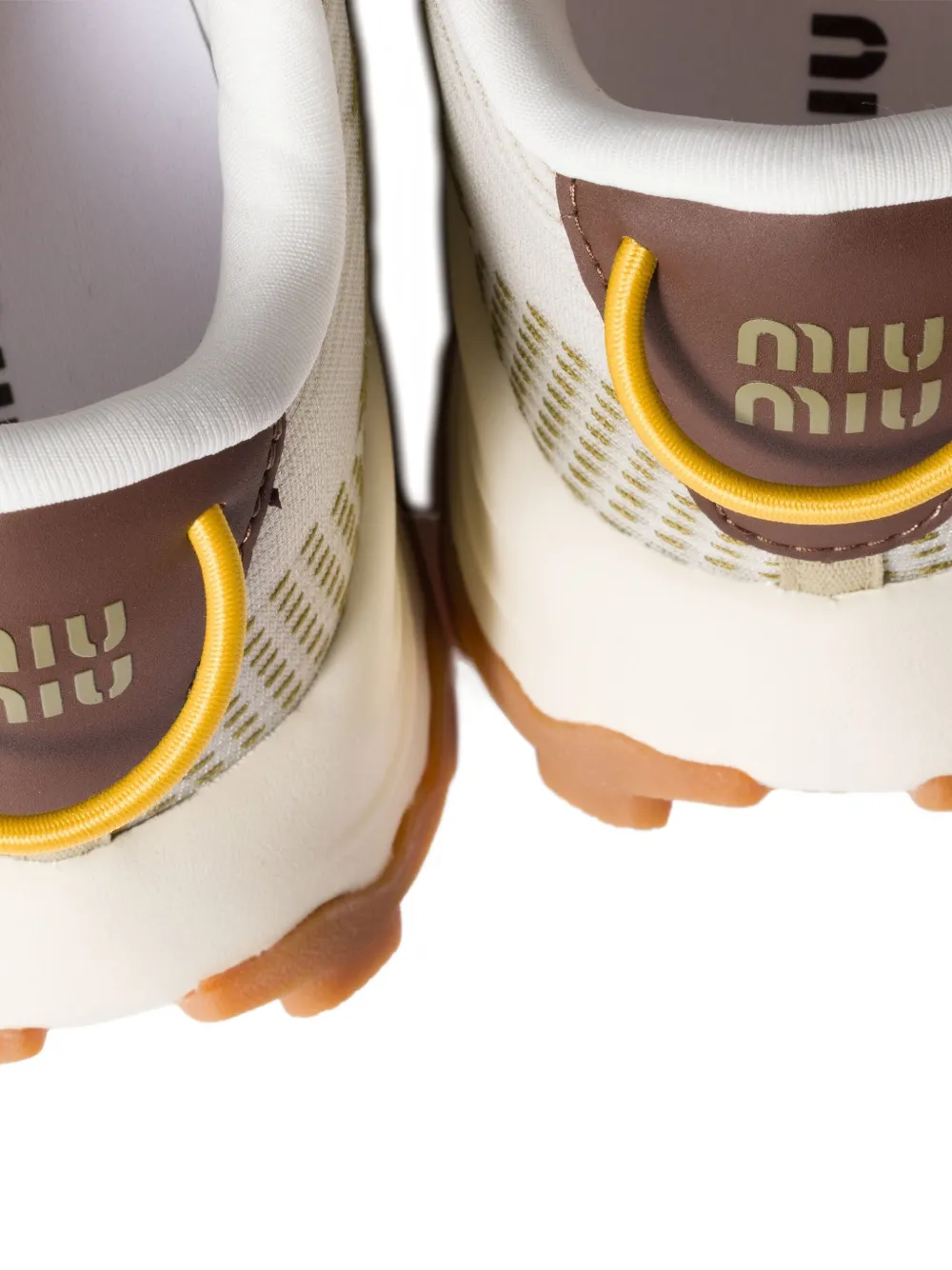 Miu mesh-panelled sneakers Brown