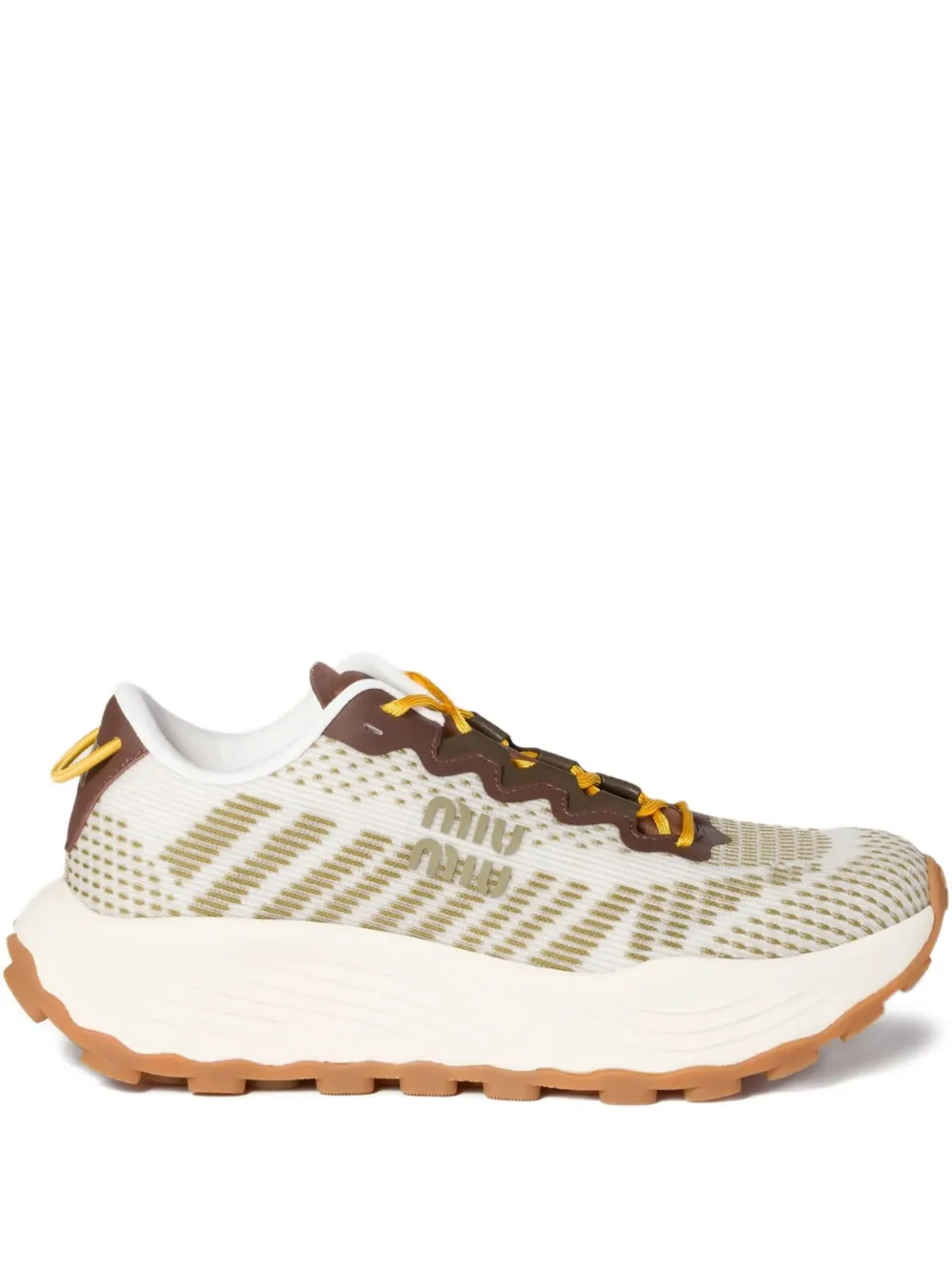 Miu Sneakers met mesh vlakken Bruin