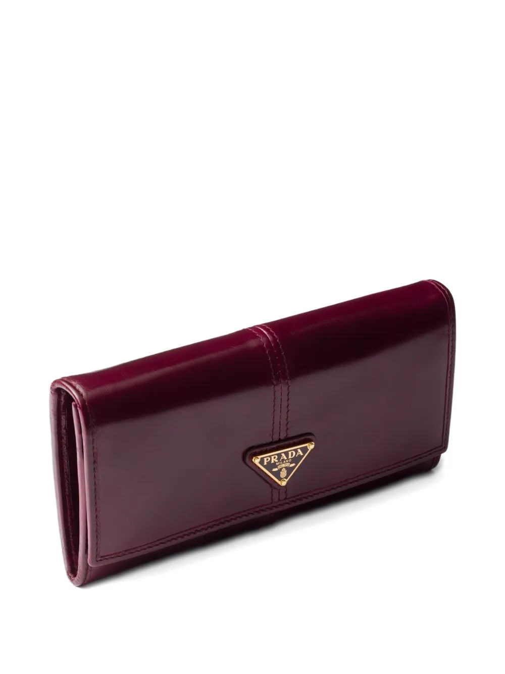 Prada Leren portemonnee met logo Rood