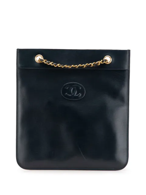 CHANEL Pre-Owned 1984-1986 CC Lambskin Flat Chain tote bag