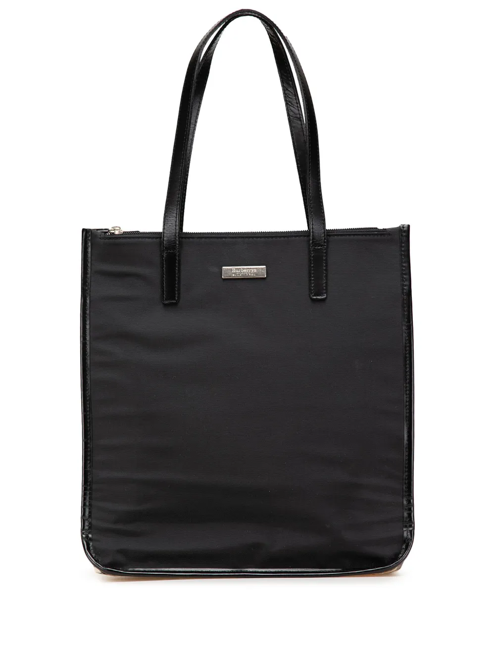 Burberry Pre-Owned 20th Century ノバチェックトリム ナイロン トートバッグ - ブラック Burberry Pre-Owned 20th Century ノバチェックトリム ナイロン トートバッグ - ブラック