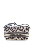 Christian Dior Pre-Owned 2022 Mizza Small Canvas Embroidered Leopard DiorTravel Nomad Pouch handbag - Brown