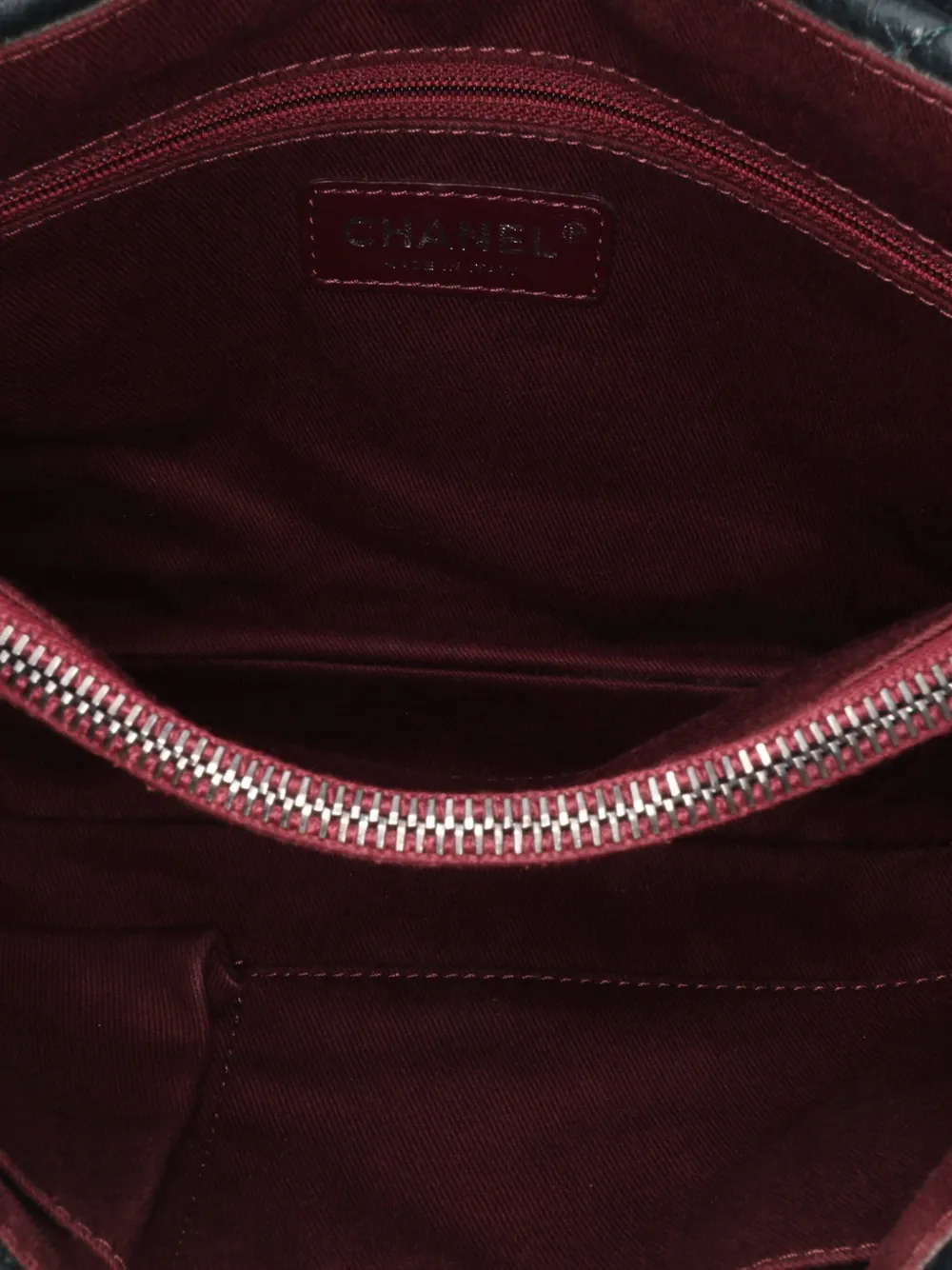Pre-owned Chanel 2012-2013 Quilted Aged Calfskin Logo Accordion Flap Crossbody Bag