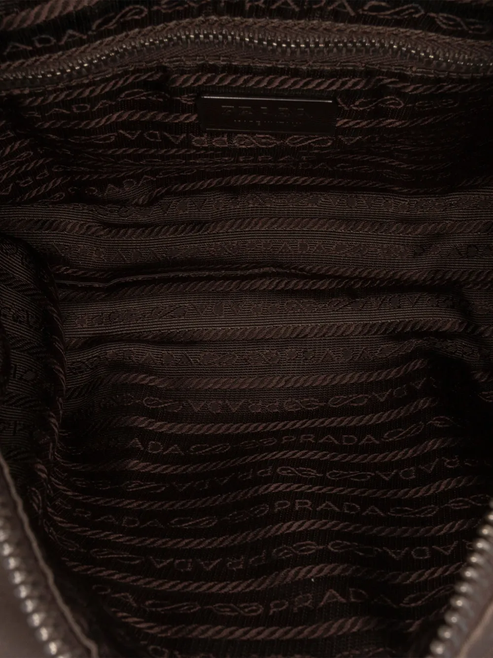 Pre-owned Prada 2013-2024 Tessuto Satchel In Brown