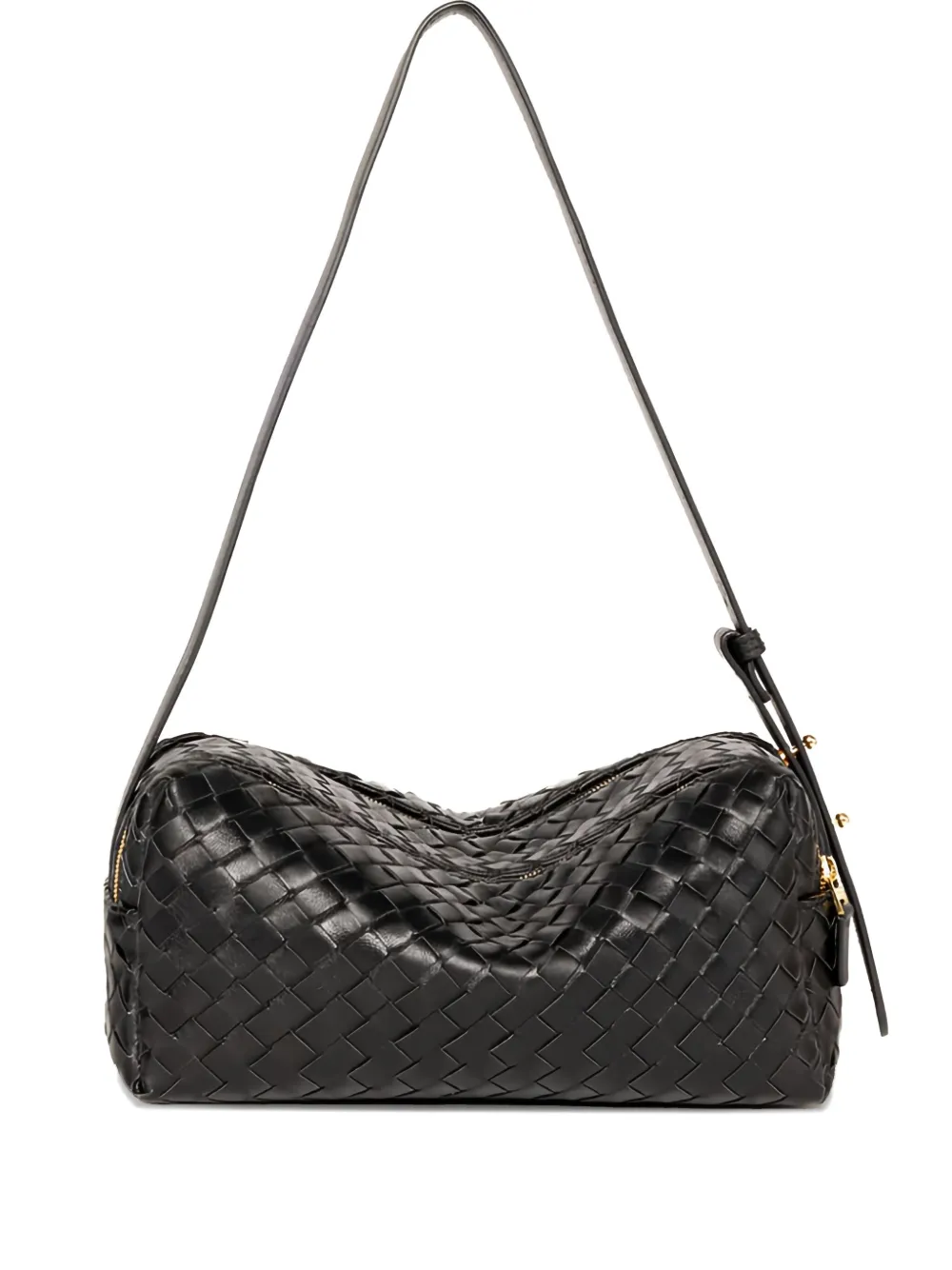 Trousse woven leather shoulder bag