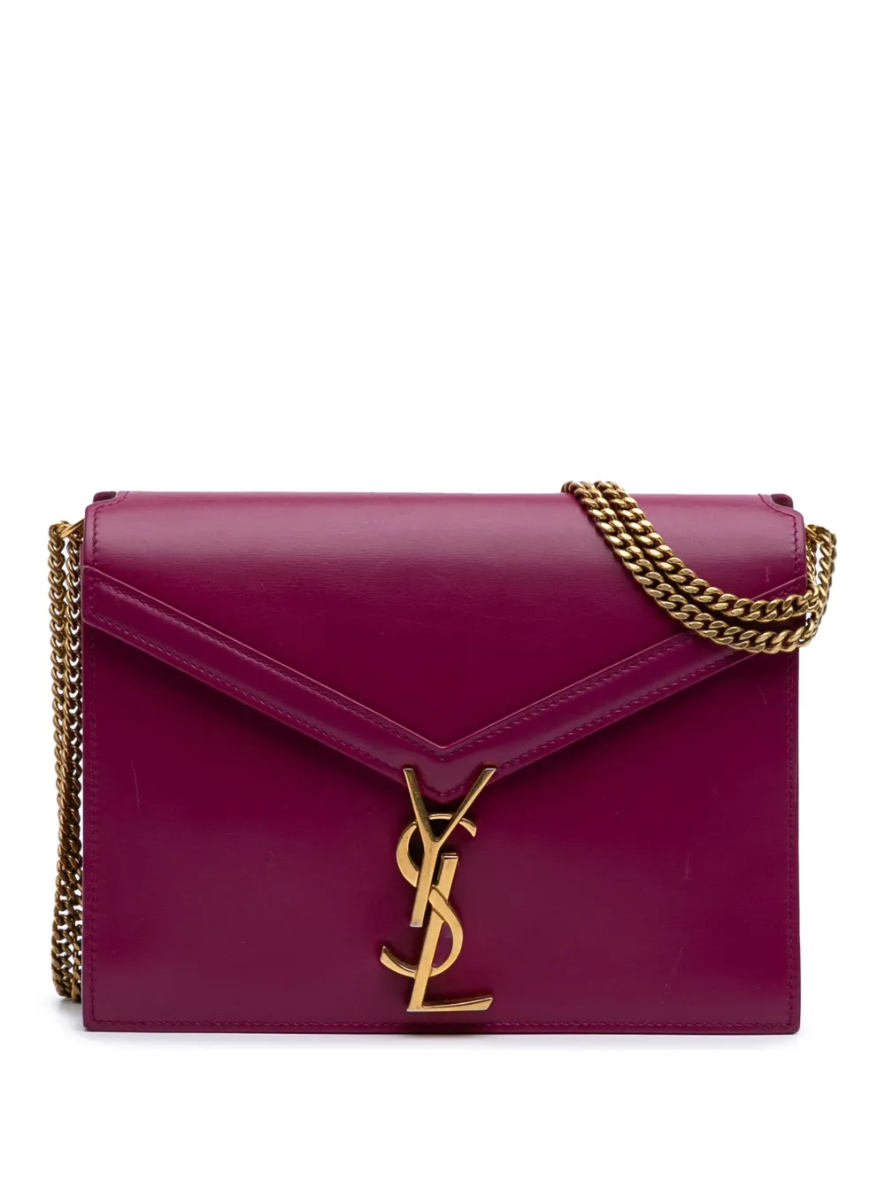 Saint Laurent Pre-Owned Monogram Cassandra Clasp 光滑小牛皮单肩包（2019年典藏款） | 紫色 | Image 1