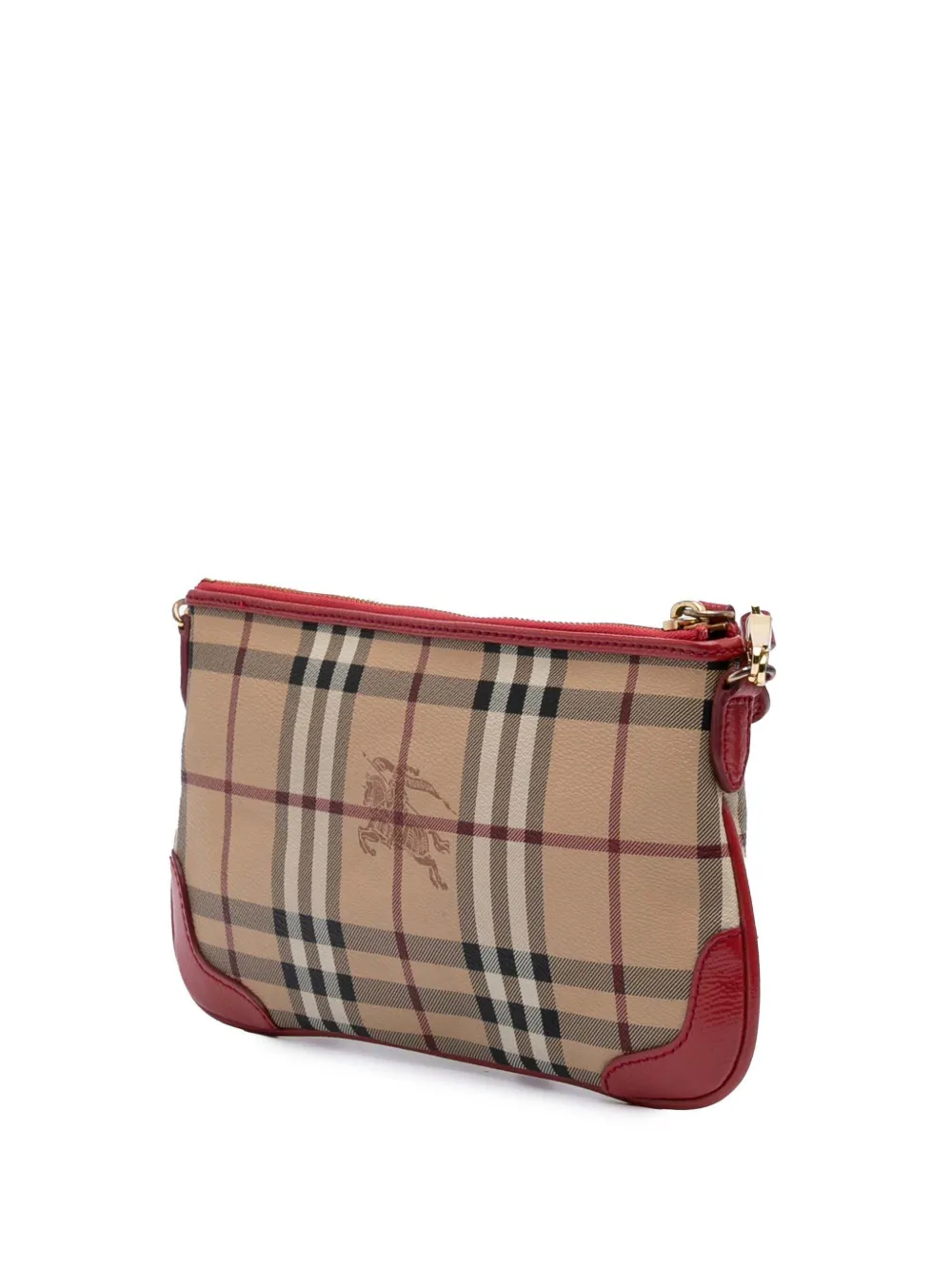 Pre-owned Burberry 2000-2017 Haymarket Check Coated Canvas Peyton Crossbody Bag