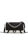 CHANEL Pre-Owned 2017-2018 Bicolor Tweed and Nylon Astronaut Essentials Flap satchel - Black