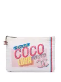 CHANEL Pre-Owned 2016-2017 Viva Coco Cuba Libre Canvas clutch bag - White